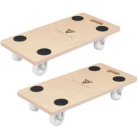 STAHLWERK Rollwagen 2er Set bis 250 kg 58 x 29 cm Rollbrett Transportroller von STAHLWERK