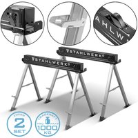 STAHLWERK Sägebock 2er Set 500 kg Universal Arbeitsbock Klappbock Gerüstbock STAHLWERK Sägebock 2er Set 500 kg Universal Arbeitsbock Klappbock Gerüstbock von STAHLWERK