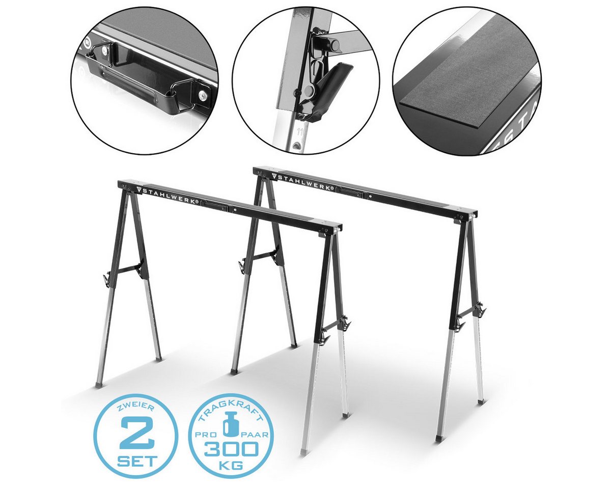 STAHLWERK Sägebock Sägebock SB-910 ST im 2er Set, (2-St., Set) von STAHLWERK