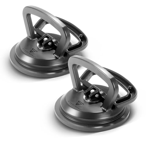 STAHLWERK Saugheber 2er Set mit 2 x 50 kg Tragkraft und 12,5 cm | 5“ Durchmesser Vakuumheber | Glasheber | Fliesenheber | Scheibenheber | Saughalter | Glassauger für Glas, Fliesen, Bleche und Laminat STAHLWERK Saugheber 2er Set mit 2 x 50 kg Tragkraft und 12,5 cm | 5“ Durchmesser Vakuumheber | Glasheber | Fliesenheber | Scheibenheber | Saughalter | Glassauger für Glas, Fliesen, Bleche und Laminat von STAHLWERK