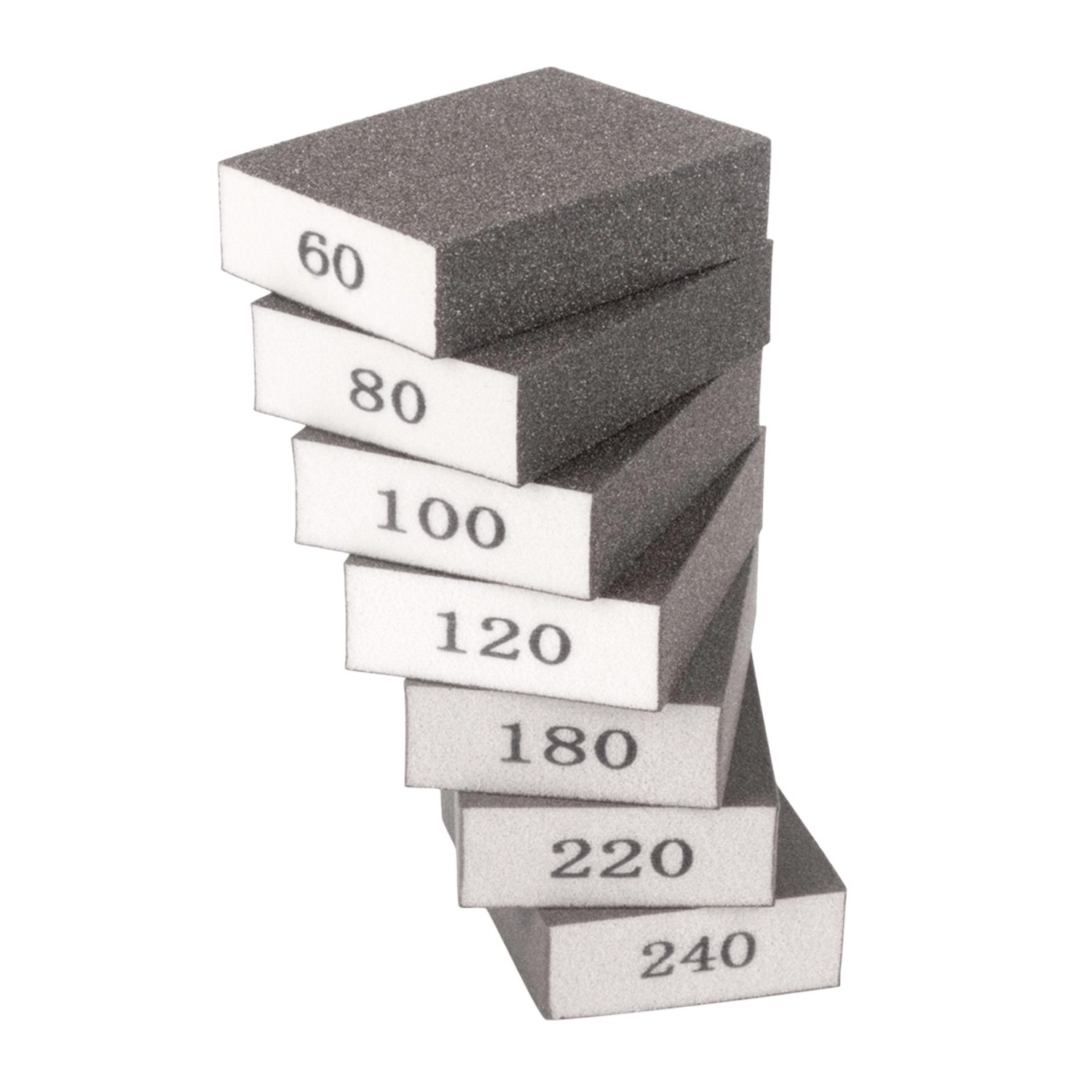 STAHLWERK Schleifschwamm 7er Set 60, 80, 100, 120, 180, 220, 240 Körnung von STAHLWERK