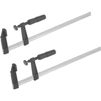 STAHLWERK Schraubzwinge 80x500 mm Klemmzwinge stabile F-Zwinge 2er Set von STAHLWERK