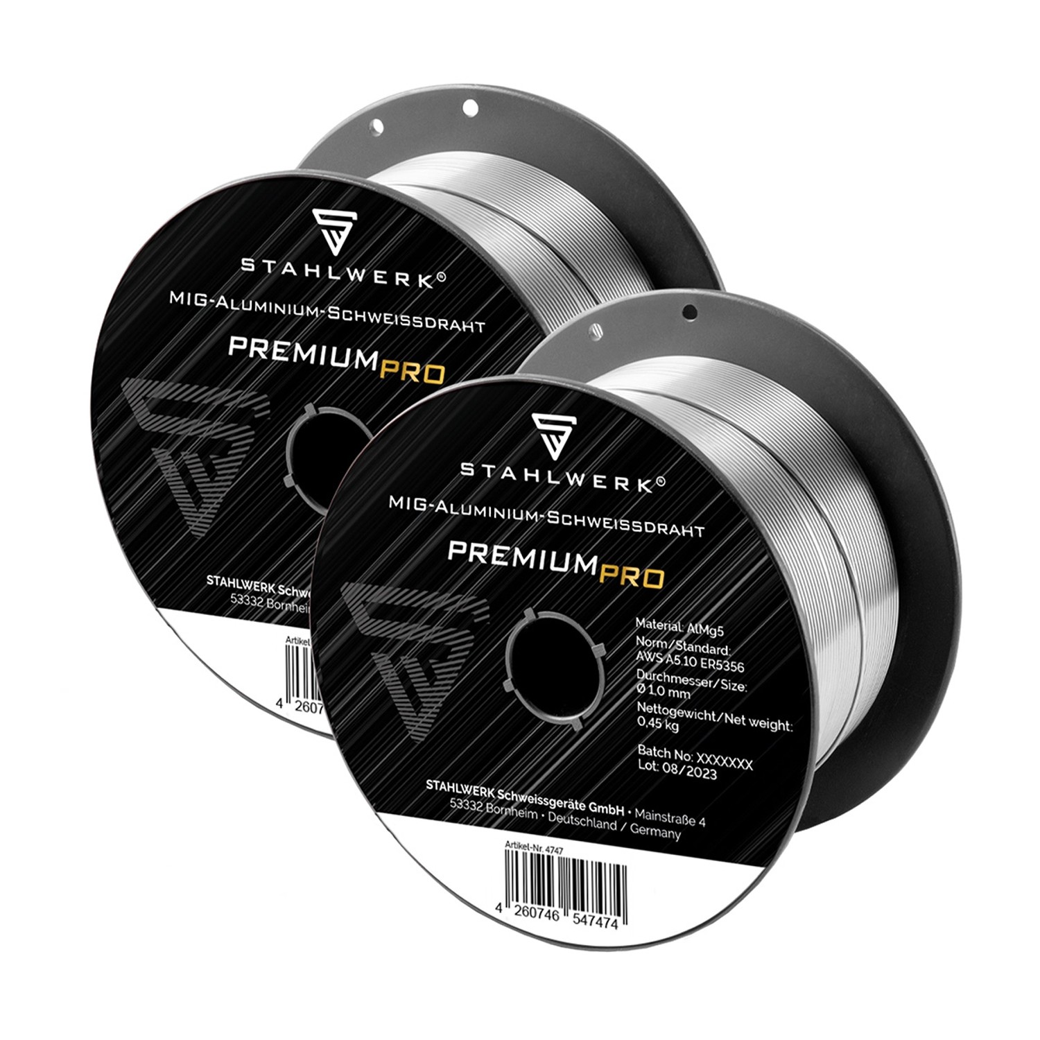 STAHLWERK Schweißdraht MIG MAG Aluminium ER5356 AlMg5 10 mm 045 kg Rolle 2er Set STAHLWERK Schweißdraht MIG MAG Aluminium ER5356 AlMg5 10 mm 045 kg Rolle 2er Set von STAHLWERK