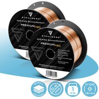 STAHLWERK Schweißdraht MIG MAG ER70S-6 SG2 Ø 0,6 mm S100/D100 2er-Set STAHLWERK Schweißdraht MIG MAG ER70S-6 SG2 Ø 0,6 mm S100/D100 2er-Set von STAHLWERK