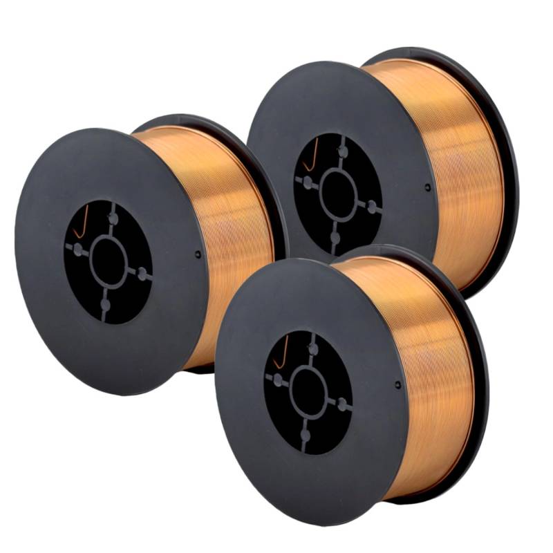 STAHLWERK Schweißdraht MIG MAG ER70S-6 SG2 Ø 0,6 mm S100/D100 3er-Set von STAHLWERK