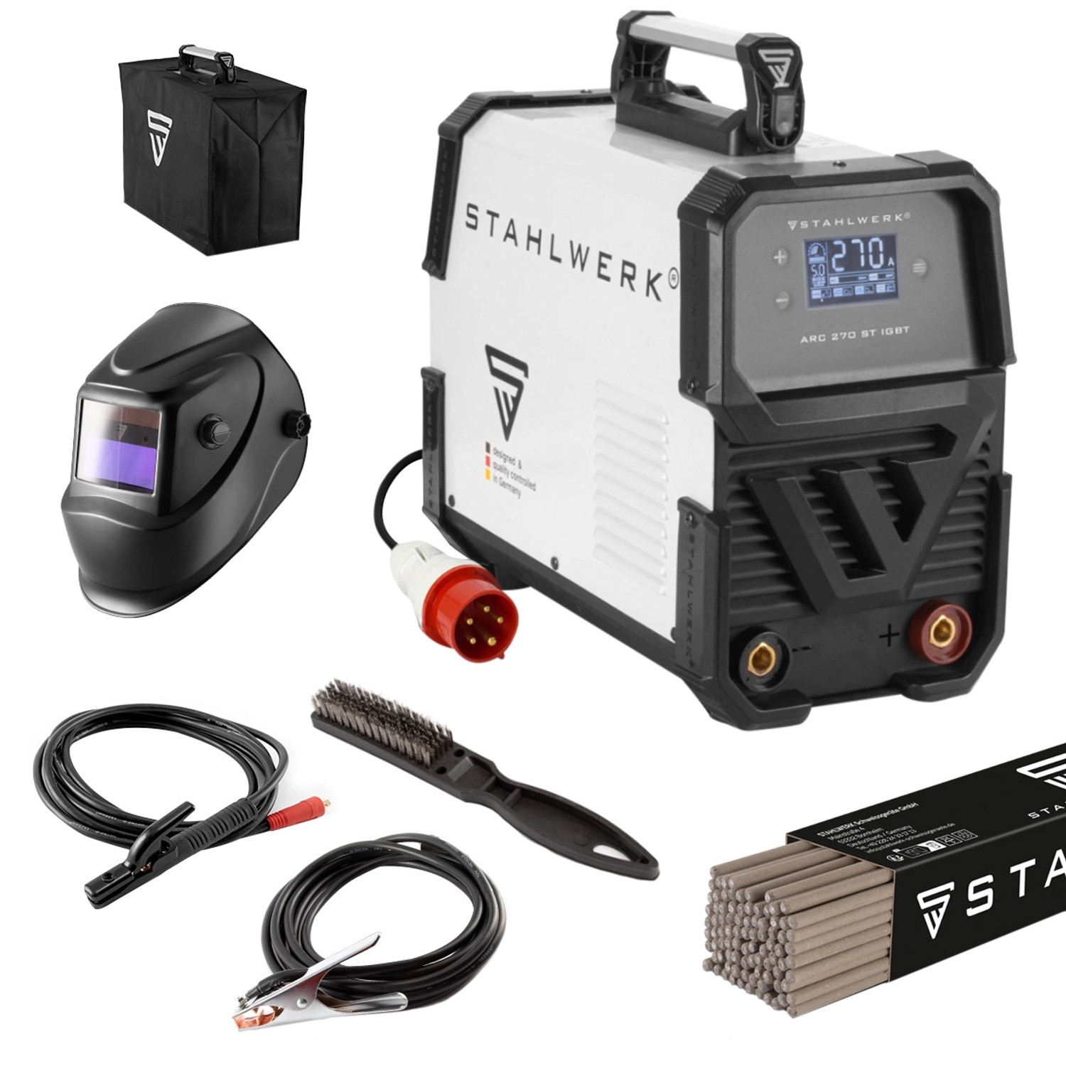 STAHLWERK Schweißgerät ARC 270 ST DC Vollausstattung mit echten 250 Ampere STAHLWERK Schweißgerät ARC 270 ST DC Vollausstattung mit echten 250 Ampere von STAHLWERK
