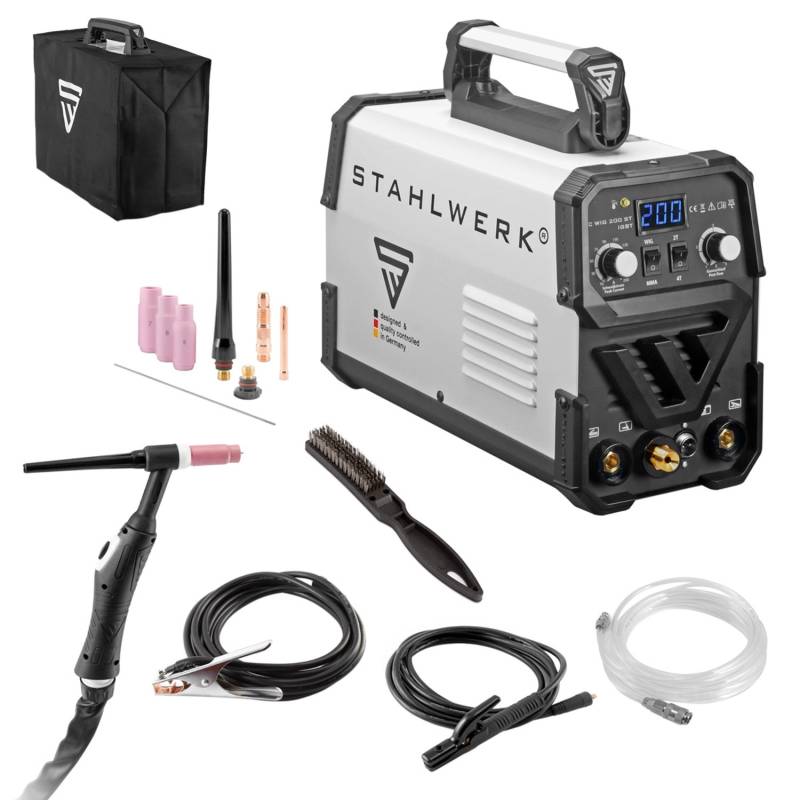 STAHLWERK Schweißgerät DC WIG 200 ST IGBT mit 200 Ampere und MMA E-Hand von STAHLWERK