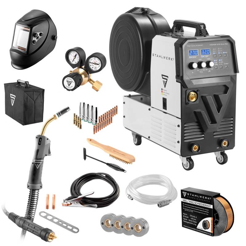 STAHLWERK Schweißgerät MIG 270 Puls Pro Vollausstattung 4-in-1 Schutzgas-Gerät STAHLWERK Schweißgerät MIG 270 Puls Pro Vollausstattung 4-in-1 Schutzgas-Gerät von STAHLWERK