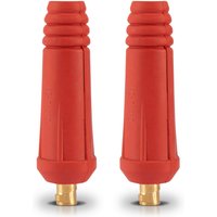 STAHLWERK Schweißkabelstecker 2er Set 9 mm Dorn Messing 10-25 mm² bis 200 A von STAHLWERK