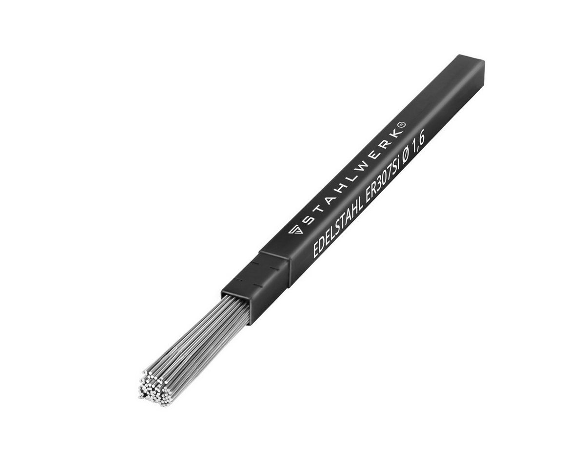 STAHLWERK Stabelektroden 1,6 mm WIG Schweißstäbe ER307Si Edelstahl 2 kg, (Packung), hochlegiert, Länge 500 mm, inklusive Aufbewahrungsbox von STAHLWERK