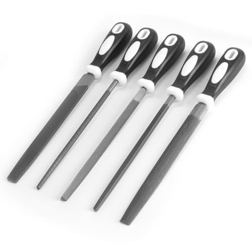 STAHLWERK Stahlfeilen 5er Set 200 mm | 8" Raspeln | Metallfeilen | Werkstattfeilen | Feilen-Satz zum professionellen Bearbeiten von Metall, Holz und Kunststoffen STAHLWERK Stahlfeilen 5er Set 200 mm | 8" Raspeln | Metallfeilen | Werkstattfeilen | Feilen-Satz zum professionellen Bearbeiten von Metall, Holz und Kunststoffen von STAHLWERK