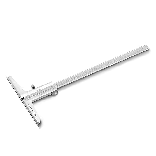 STAHLWERK Tiefenmessschieber 0-200 mm DIN 862 Messschieber/Tiefenlehre/Schieblehre/Messlehre aus rostfreiem Edelstahl mit hochwertigem Kunstleder-Etui von STAHLWERK