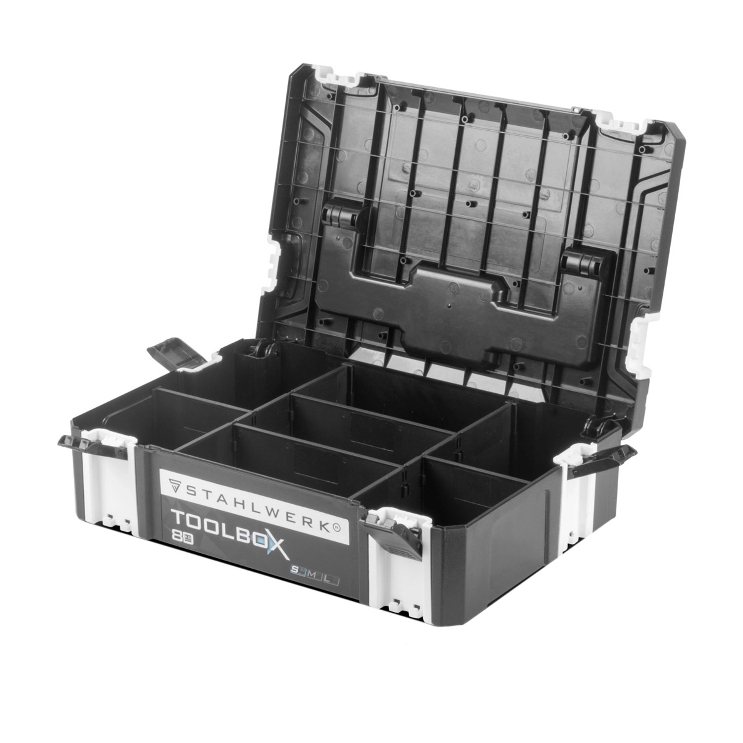 STAHLWERK Toolbox mit Innenfach Größe S 443 x 310 x 128 mm stapelbare Systembox von STAHLWERK