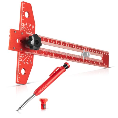 STAHLWERK Winkel-Anreißlineal aus Aluminium mit Anschlag und Markierungsstift Markierungslehre | Anreißlehre | Markierungslineal| Streichmaß zum Anreißen, Markieren und Zeichnen STAHLWERK Winkel-Anreißlineal aus Aluminium mit Anschlag und Markierungsstift Markierungslehre | Anreißlehre | Markierungslineal| Streichmaß zum Anreißen, Markieren und Zeichnen von STAHLWERK