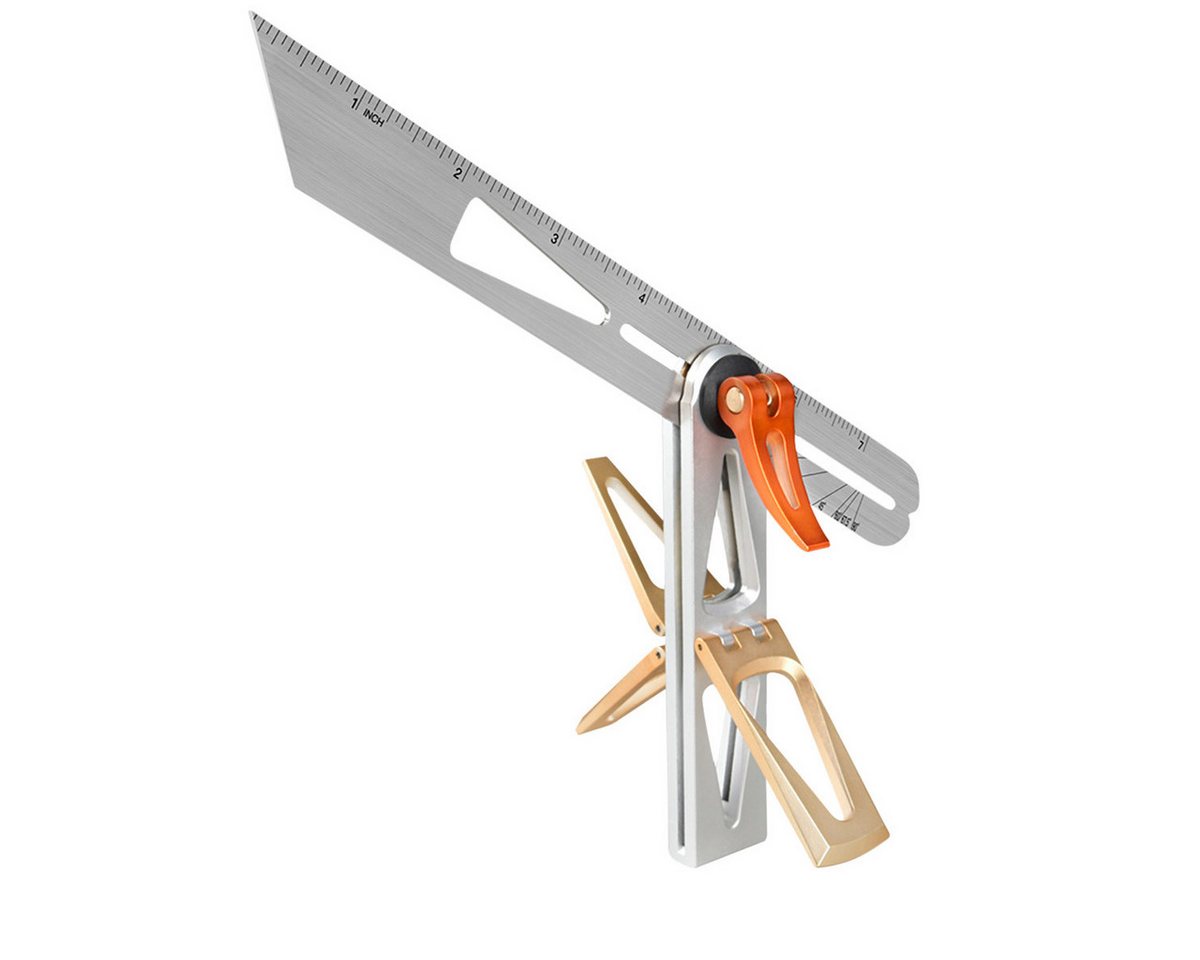 STAHLWERK Winkelmesser Schmiege mit Anschlag Winkelschmiege Kombiwinkel, L:21,5 cm, (Set, Einzelartikel), besitzt integrierte Profilschablonen von STAHLWERK