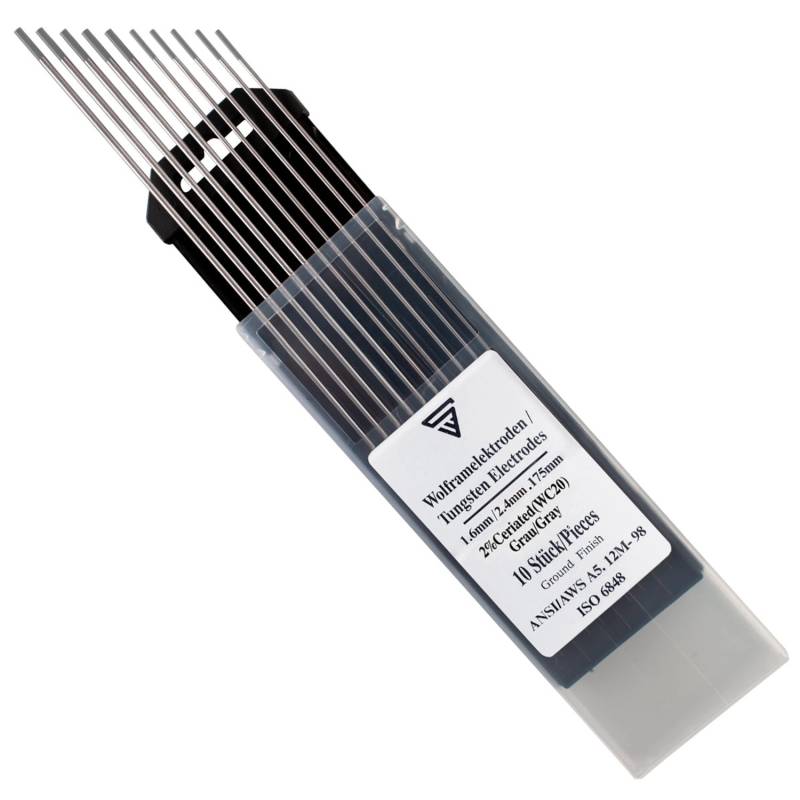 STAHLWERK Wolframelektroden Wc20 Grau Im Set - 5 X 1,6 mm + 5 X 2,4 Mm STAHLWERK Wolframelektroden Wc20 Grau Im Set - 5 X 1,6 mm + 5 X 2,4 Mm von STAHLWERK