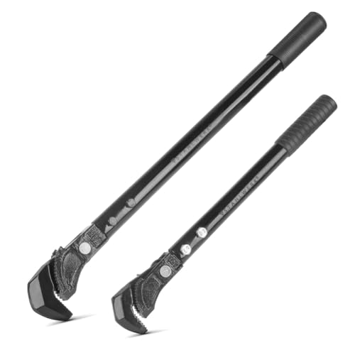 STAHLWERK Zangenschlüssel 2er Set 450/600 mm (18"/24") Selbstjustierende Rohrzange | Rohrschlüssel | Montageschlüssel | Rohrdreher | Schnellschlüssel | Multifunktionsschlüssel aus Chrom-Vanadium von STAHLWERK