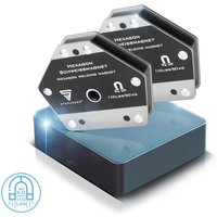 Stahlwerk - Hexagon Schweißmagnet, Leistungsstarker Magnet 50 kg Haftkraft 2er Set von STAHLWERK