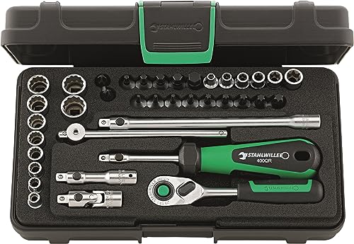 STAHLWILLE 1/4“ Steckschlüsselsatz 38-tlg. | mit QR-Ratsche, Verlängerung, TORX Nuss l Made in Germany STAHLWILLE 1/4“ Steckschlüsselsatz 38-tlg. | mit QR-Ratsche, Verlängerung, TORX Nuss l Made in Germany von STAHLWILLE