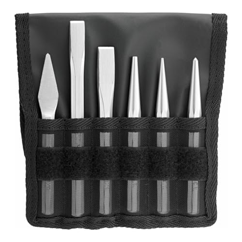 STAHLWILLE 102-108/6 | Satz Meißel, Durchtreiber, Körner 6-tlg. in Textiltasche | Made in Germany von STAHLWILLE