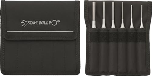 STAHLWILLE 108/6T l Splinttreiber-Satz 6-tlg. Länge 150 mm l in robuster Textiltasche l Made in Germany, Silber von STAHLWILLE