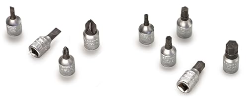 STAHLWILLE Ergänzungsset Adventskalender 2024 | Set 1/4" Schraubendrehereinsätze 9-tlg. (Schlitz, PH, Innensechskant) von STAHLWILLE