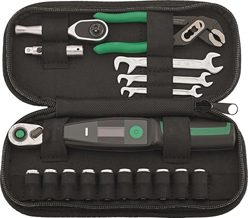 STAHLWILLE Fahrrad Werkzeug-Set 18-tlg. | 1/4“ Drehmomentschlüssel elektronisch 1-20 Nm, TORX, Innensechskant | in praktischer Rahmentasche von STAHLWILLE