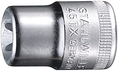 STAHLWILLE Nr. 45TX Steckschlüsseleinsatz 3/8" (10 mm) Gr.E12 TORX Gr.11,1 mm in L.28 mm HPQ®-Hochleistungsstahl, verchromt von STAHLWILLE