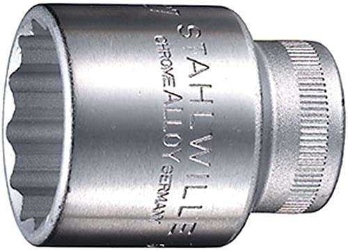 STAHLWILLE Nr. 50a Steckschlüsseleinsatz 1/2" (12,5 mm) Schlüsselweite 11/16" L.38 mm AS-Drive, HPQ®-Hochleistungsstahl, verchromt von STAHLWILLE
