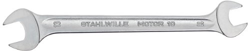 STAHLWILLE Nr. 10 Doppelmaulschlüssel MOTOR Schlüsselweite 11 x 13 mm L.170 mm metrisch, Chrome-Alloy-Steel, verchromt von STAHLWILLE