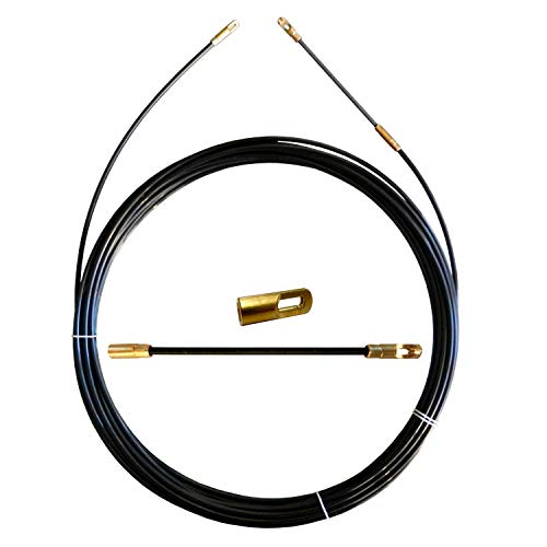 Perlon-Fischband, schwarz, Ø 3 mm, 5 m, mit austauschbaren Anschlüssen von Velamp