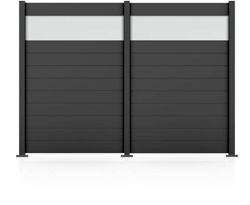 STAKET PRO Gartenzaun Komplettzaun Paneel 150, LxH: 248,4x187 cm, 2 Elemente á 120 cm Breite + Flächendruck 84 von STAKET PRO