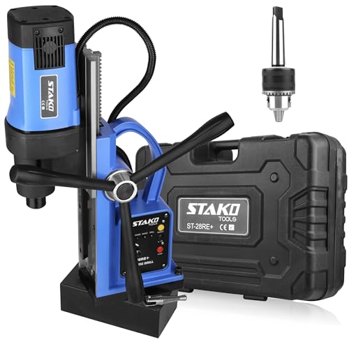 STAKO Magnetbohrmaschine 1800W mit Koffer ST-28RE+ Max. Ø80mm – 16500N Magnetkraft – Tragbare Kernbohrmaschine für Metallbearbeitung mit Bohrfutter B16 3-16 mm – Set-1 STAKO Magnetbohrmaschine 1800W mit Koffer ST-28RE+ Max. Ø80mm – 16500N Magnetkraft – Tragbare Kernbohrmaschine für Metallbearbeitung mit Bohrfutter B16 3-16 mm – Set-1 von STAKO