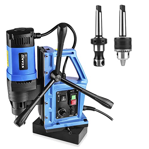STAKO SCY-2800RE+ Max. Ø 80 mm Magnetbohrmaschine 2050 W mit Koffer – Magnetkraft 17000 N – tragbare Kernbohrmaschine für Metallbearbeitung mit mit Weldon 19 mm MK3 und Bohrfutter B16 3-16 mm – Set 2 von STAKO