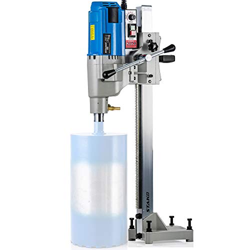 STAKO Professioneller Kernbohrmaschine mit kraftvollem 4250 Motor – mit Kernbohrständer – Bohrdurchmesser Max. Ø 255 mm – Diamant Kernbohrgeräte für beton 0-560 U/min – Kernbohreinheit mit PRCD-Schut von STAKO