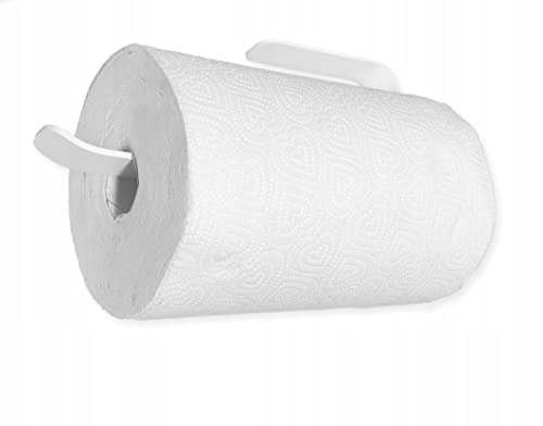 STALFORM Küchenrollenhalter Weiß - 28 cm - Praktisch Rollenhalter mit Bohren - Montagesatz Inklusive - Kompatibel mit Rolle Papiertuch - Paper Towel Holder - Küchen Organizer von STALFORM