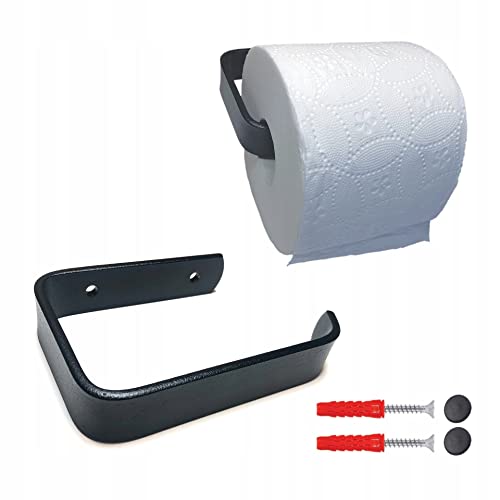 STALFORM Toilettenpapierhalter 14,5 cm - Klopapierhalter Schwarz - Montagesatz Inklusive - Badzimmer - WC Rollenhalter - Moderne & Industrial Design - Klorollenhalter Edelstahl von STALFORM