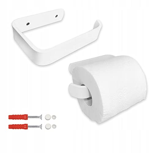 STALFORM Toilettenpapierhalter 14,5 cm - Klopapierhalter Weiß - Montagesatz Inklusive - Badzimmer - WC Rollenhalter - Moderne & Industrial Design - Klorollenhalter Edelstahl von STALFORM