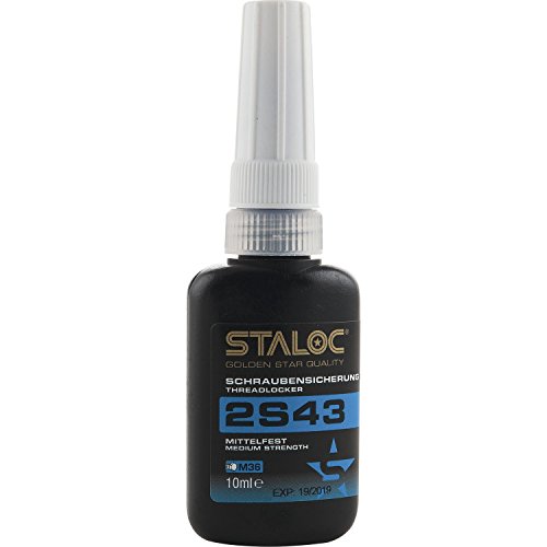 STALOC Schrauben-Sicherung 2S43 | mittelfest | Schraubenkleber bis M36 | blau | 10 ml von STALOC