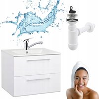 STAMAR Badezimmerschrank mit Waschbecken - 50 cm - glänzend - modernes Design - praktisch und elegant von STAMAR