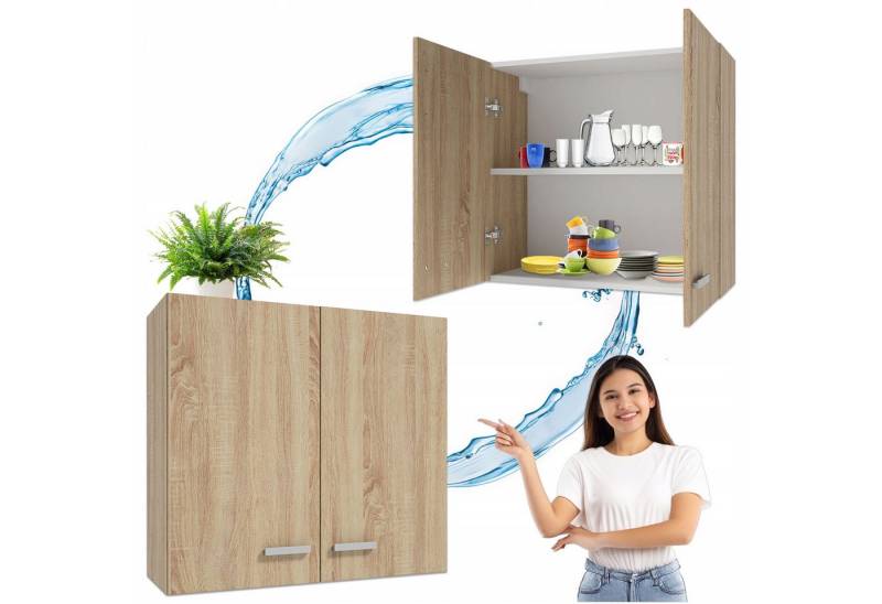 STAMAR Hängeschrank Küchenschrank Hängend 60x60x31cm Sonoma Eiche 2 Türen Chrom Schrank Oberschrank Hängeschrank Küche Wandmontage Stauraum Kompakt Modern STAMAR Hängeschrank Küchenschrank Hängend 60x60x31cm Sonoma Eiche 2 Türen Chrom Schrank Oberschrank Hängeschrank Küche Wandmontage Stauraum Kompakt Modern von STAMAR