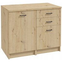 STAMAR Küchenmöbel Set - 100 x 60 cm - Eiche Artisan - Elegant - Praktisch - Flexibel von STAMAR