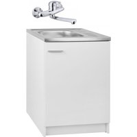 STAMAR Küchenschrank - 60 x 60 cm - Weiß - Elegant und funktional - Mit Spüle und Wasserhahn von STAMAR