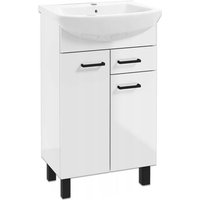 STAMAR Unterschrank 50 cm - Hochglanz Weiß - Elegant und Praktisch - Mit Keramikwaschbecken STAMAR Unterschrank 50 cm - Hochglanz Weiß - Elegant und Praktisch - Mit Keramikwaschbecken von STAMAR