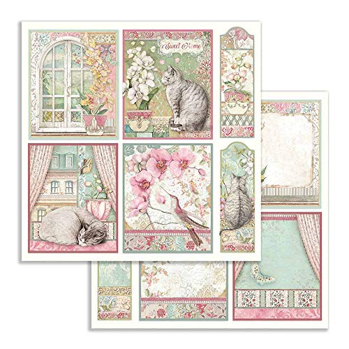 STAMPERIA INTERNATIONAL, KFT SBB755 Scrapbooking Papier zweiseitig Orchid Cards, 31.5cmX30.5cm STAMPERIA INTERNATIONAL, KFT SBB755 Scrapbooking Papier zweiseitig Orchid Cards, 31.5cmX30.5cm von Stamperia
