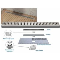 BAURT -IN -Kanal in Edelstahl zum Entladen von Drahtbädern im Kit - Griglia 65 cm von STAMPLAST