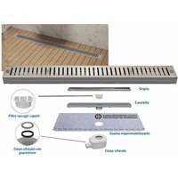 Stamplast - baurt -in -Kanal in Edelstahl zum Entladen von Drahtbädern im Kit - Griglia 55 cm von STAMPLAST