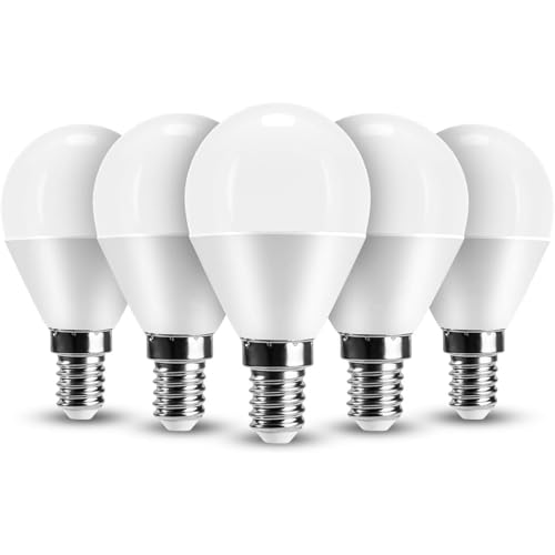 STANBOW E14 LED Lampe Warmweiss, 5W LED E14 Kerze Ersetzt 40W Glühbirne, C37 Kerzenform Leuchtmittel 270° Abstrahlwinkel, 400 Lumen 3000K Warmweiß Kerzenbirne, 220-240V AC, 5 Stück (P45) von STANBOW