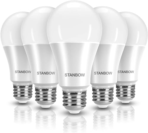E27 LED Lampe, STANBOW 13W Glühlampe, A60 Leuchtmittel, 1200 Lumen 3000 Kelvin Warmweiß Birne, 180° Abstrahlwinkel 5 Stück von STANBOW