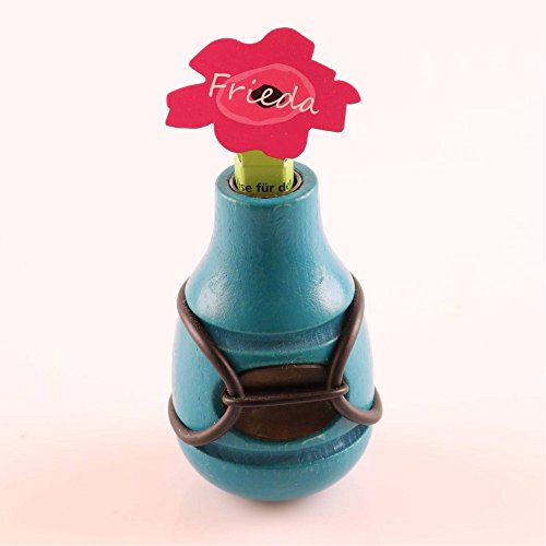 STAND DER DINGE Vase Frieda für den Fahrradlenker türkis WA von STAND DER DINGE